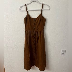 Reformation 100% linen Thelma button down front dress  womens size 4